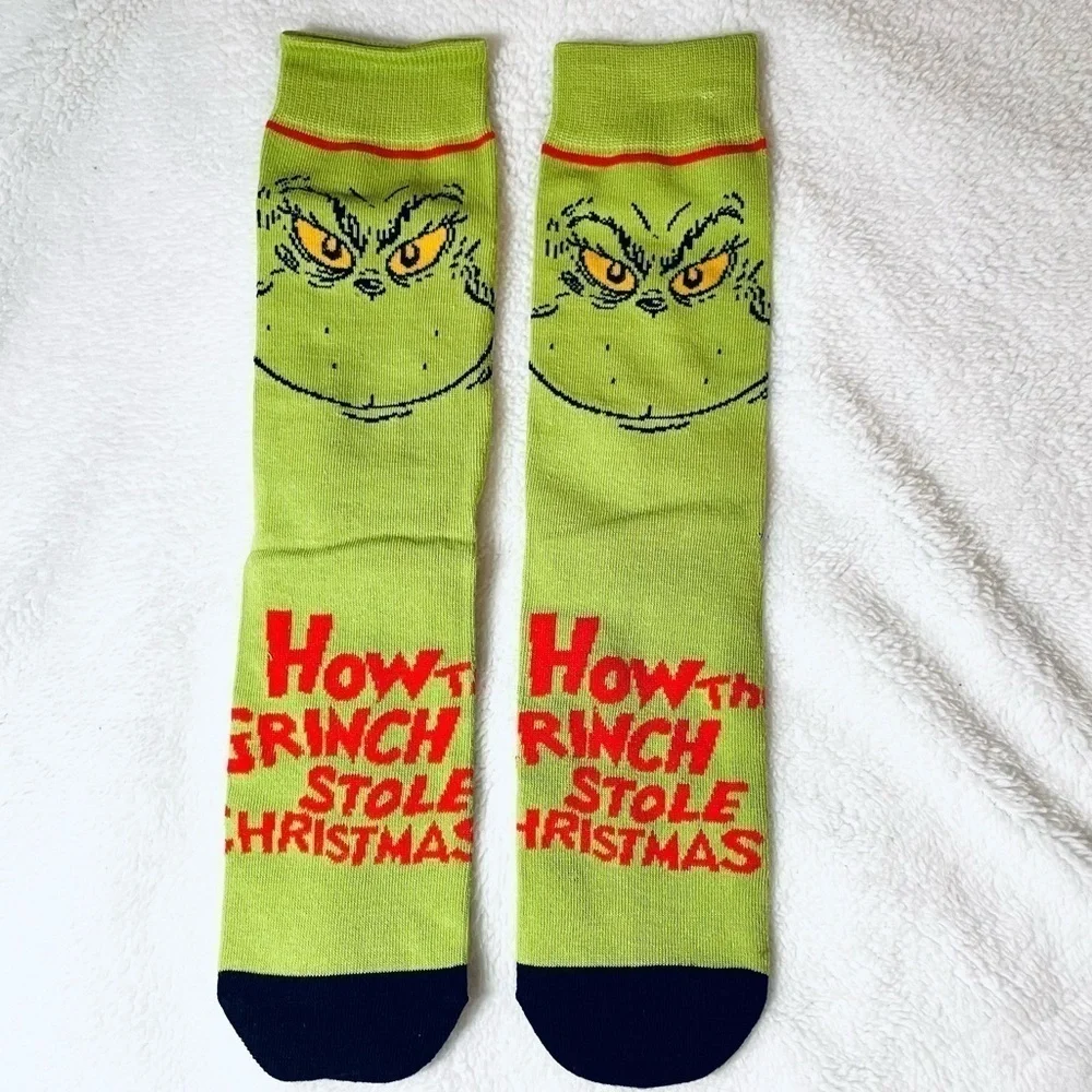 NWT Lot of 2 Grinch Socks - Size Medium (US 6-10) - Christmas / Holiday Season